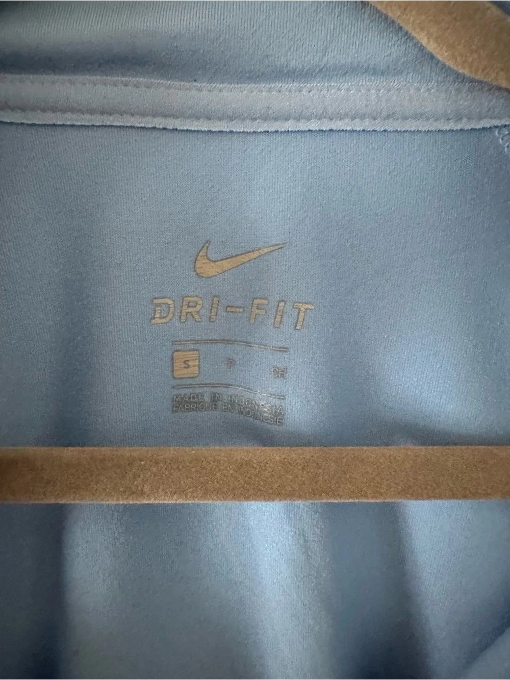 Nike Light Blue Half-Zip Pullover with UNC Patch